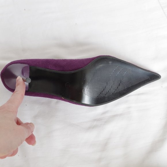 Seductions Purple Faux Suede Pointy Toe Pump- Sz. 9 - Picture 5 of 5